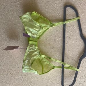 Savage x fenty lime green high waisted panties and bra set